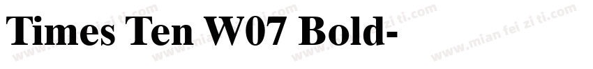 Times Ten W07 Bold字体转换